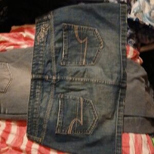 American Eagle Outfitters Blue Denim Midi Skirt